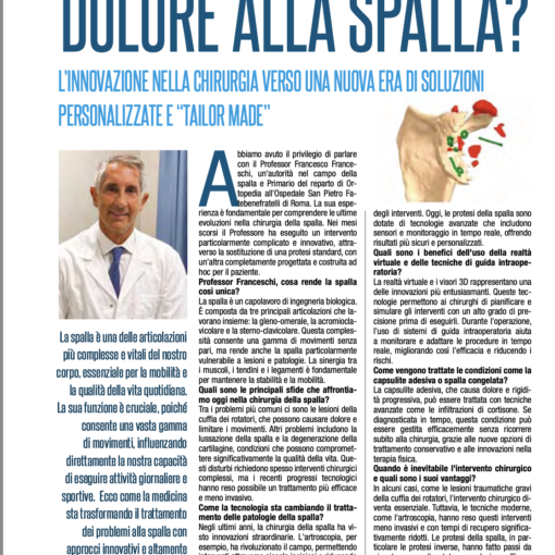 Dolore alla spalla Prof. Francesco Franceschi ortopedico spalla Roma_ Sport Club settembre 2024