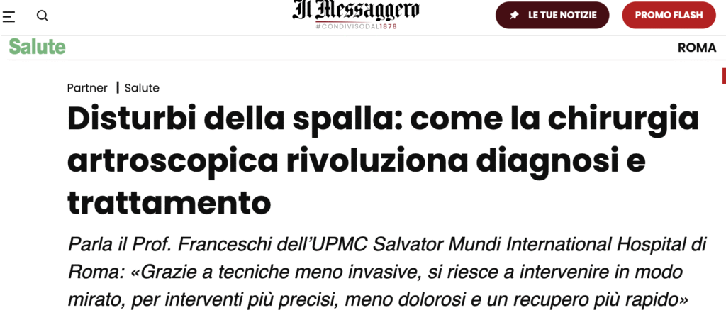 disturbi della spalla